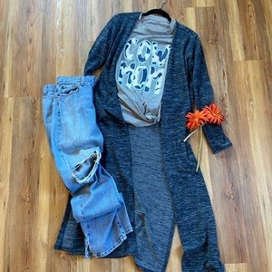 Rolla Coaster long Blue Cardigan sz large